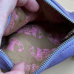 Juicy Couture purple Lilac Leather Barrel Wristlet Silver Heart Studs Photo 4