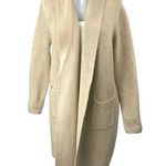 Pink Martini Stockport Womens Beige Wool Knit Long Sleeve Trench Coat Jacket XXS Photo 0