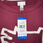 Keith Haring Dog Graphic Burgundy Crewneck Sweatshirt Pullover Women's L Red Size L Photo 2