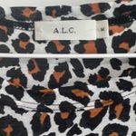 ALC Frank ALC Kati Brown Leopard Print Twist Puff Sleeve in Excellent Pre Loved Condition Photo 4