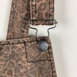 Free People Torn Up Jumper Overalls Skirt Walnut Brown Women's Size 2 Cheetah Photo 6
