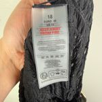 South Beach  Black Textured Swim Cover-Up with Gold Ring Detail Photo 7