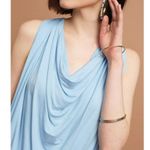 Michael Stars  NWOT Anthropologie Light Blue Draped Cowl Halter Tank Top Small Photo 2