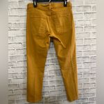 Garnet Hill Women’s mustard colored straight leg jean pants, size 6P Photo 1
