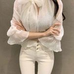 ZARA  Swiss Dot Bow Photo 0