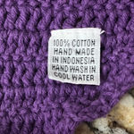 Womens Purple Crochet Handmade Festival Boho Gypsy Outdoor Crop Top One Size Photo 7