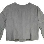 Apt. 9  Blazer Womens 16 Gray Button Up Lined 3/4 Bell Sleeve Office Chic EUC Photo 6