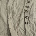 Roz & Ali  Women 3/4 Sleeve Open Front Jacket Cream Size L Military Style Jacket Photo 6