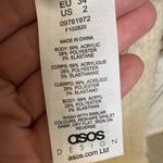 ASOS  Design Cream Midi Knit Sweater Dress Size 2 Cozy Minimalist Winter Photo 3