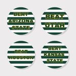 Striped Baylor Game day Button Green Photo 1