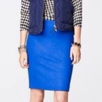 J.Crew 100% Wool No 2 Pencil Skirt Royal Blue Knee Length Fitted Lined Size 4 Photo 0