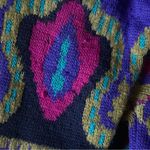 Vintage Lambswool Blend Cardigan Sweater Size Small Purple and Pink Pappagallo Photo 4