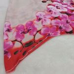 Boston Proper  Orchid Bloom Floral Rhinestone Embellished V-Neck Blouse Photo 11