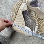 Coach Women’s Kit Wedge Espadrille Leather Ankle Strap Signature in Cream 7B Photo 5