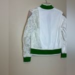 No. 21 Lace Sleeve Sport‎ bomber jacket Size 40 Size 4 Green Photo 6