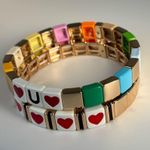 NWOT Roxanne assoulin set of two love heart bracelets Photo 3