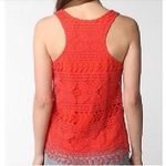 Urban Outfitters  TIKIRANI Crocheted Camisole Crochet Tank Top Lace Coral Red S Photo 2