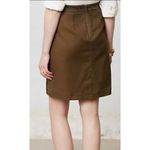 Maeve Anthropologie Olive Black Lace Pencil Skirt Photo 3