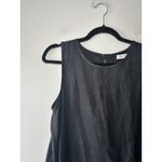 Magic  LINEN Black Linen Asymmetrical Flowy Light‎ Dress Royal Toscana Size Small Photo 3