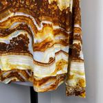 Le Superbe Anthropologie Sliced Agate Solar Topaz Print Modal Sweatshirt Large Yellow Photo 3