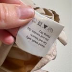 Aleeza Paris Tan Rhinestone Studded Cropped Button Down Shirt Womens S Oversized Photo 4