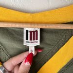 I’M Isola Marras Cotton Knit Stripe Button Front Crop Sweater Cardigan Small Green Photo 3