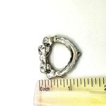 Silver tone rhinestone bow brooch Photo 2