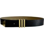EXPRESS Black & Gold Faux Grained Leather Women’s Fashion Belt Small Photo 9