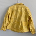Chico's CHICO’S Yellow Embroidered Button-Up Jacket Size 3 Large 100% Cotton Photo 7