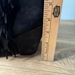 Vince Camuto  Black Suede Fringe Wedge Ankle Booties 8.5W Wide Boho Western Chic‎ Photo 9