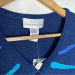 Susan Graver Vintage Sailboat Cardigan Sweater Short Sleeve Size Large NWT Photo 4