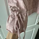 Doe & Rae  Women's Pink Hoodie with Lace Detail Photo 4