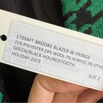 L'Agence l’agence brooke fringe blazer Green black size 2 Photo 4