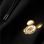 Disney x H&M Black Gold Motif Pullover Hoodie- Size Medium Photo 1