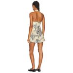 Miaou Jackie Dress in Tattoo Black Large New Womens Mini Halter Yellow Photo 3