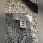 Debut  Womens M/L Open Cardigan Tribal Geometric Pattern Long Sweater Beige Brown Photo 8