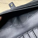 Steve Madden Wallet Black Soft Leather Gold Accents Card Holder Snap Closure Photo 5