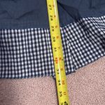 Navy and Cream Gingham Lace Dress Blue Size XS Photo 7