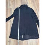 Lucky Brand Black Ribbed Knit Tunic Sweater Women's XL Slouchy Mock Neck Photo 4