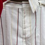 Banana Republic NWT  5” White Multicolor Stripe Tie Waist Trouser Shorts Size 12 Photo 3
