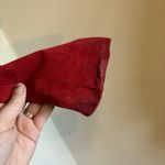 Liz Claiborne Vintage Red Suede Leather Blazer Jacket With Pocket SMALL Photo 7