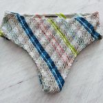 Free People Aila Blue Printed Pixie Smocked Bikini Bottom Size Small NWOT $119 Photo 2