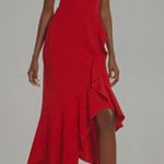 XScape Scuba Crepe V-Neck MIDI Dress Photo 1