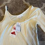 Topshop  asymmetrical one shoulder bodysuit in stone size small 4-6 ribbed Photo 3