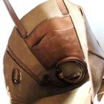 NISOLO Simone Convertible Shopper in Vachetta with Crossbody Strap Bag Tan Photo 9