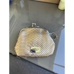 Liz Claiborne  Coin Purse Kisslock‎ Snakeskin Clutch Gold Photo 1