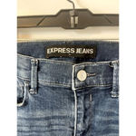 EXPRESS  Ankle Legging Mid Rise Jeans Women Size 6 Dark Denim Ultimate stretch Photo 4