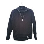 Lululemon Forever Warm Quilted Pullover Quarter Zip Sweatshirt Size 2 Black Photo 1