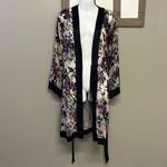 Tahari Women’s Velvet Mesh Sheer Floral Intimates Robe with Belt- Medium Photo 9