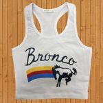 Bronco Cropped Tank Top White Size M Photo 0